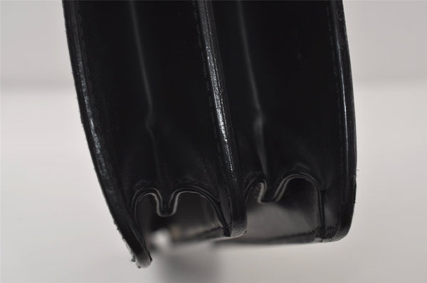 Authentic Louis Vuitton Epi Serviette Fermoir Briefcase M54352 Black LV 9521I