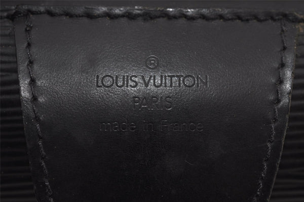 Authentic Louis Vuitton Epi Serviette Fermoir Briefcase M54352 Black LV 9521I
