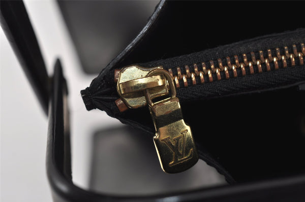 Authentic Louis Vuitton Epi Serviette Fermoir Briefcase M54352 Black LV 9521I