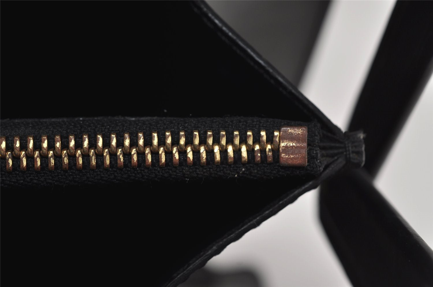 Authentic Louis Vuitton Epi Serviette Fermoir Briefcase M54352 Black LV 9521I