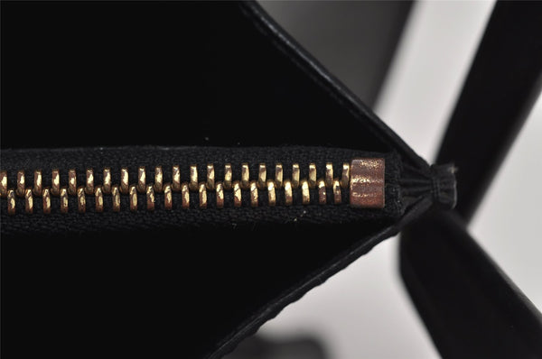 Authentic Louis Vuitton Epi Serviette Fermoir Briefcase M54352 Black LV 9521I