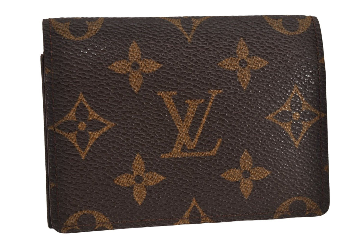 Auth Louis Vuitton Monogram Enveloppe Carte de Visite Card Case M62920 LV 9521J