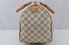 Authentic Louis Vuitton Damier Azur Speedy30 Hand Boston Bag N41533 LV 9522I