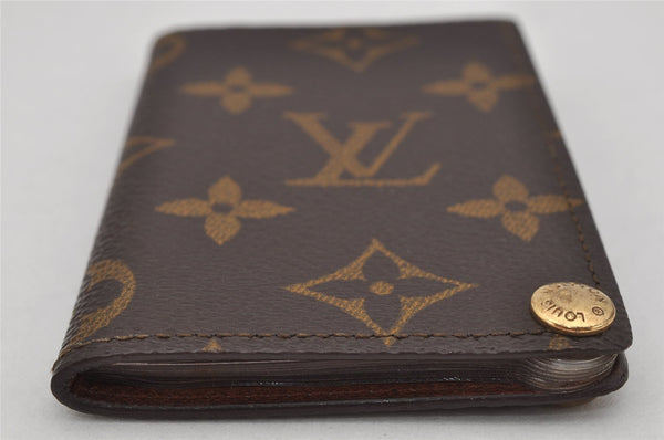 Auth Louis Vuitton Monogram Porte Cartes Credit Pression M60937 Card Case 9523J