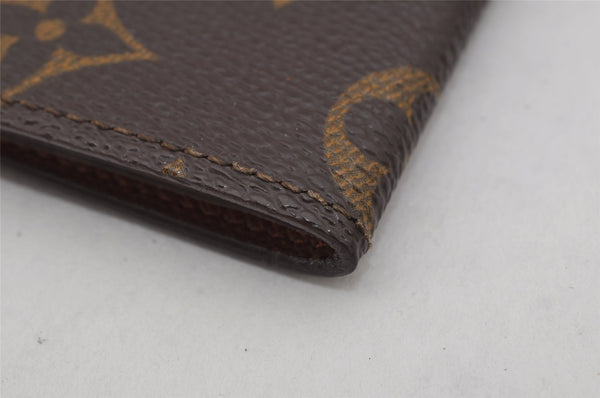 Auth Louis Vuitton Monogram Porte Cartes Credit Pression M60937 Card Case 9523J