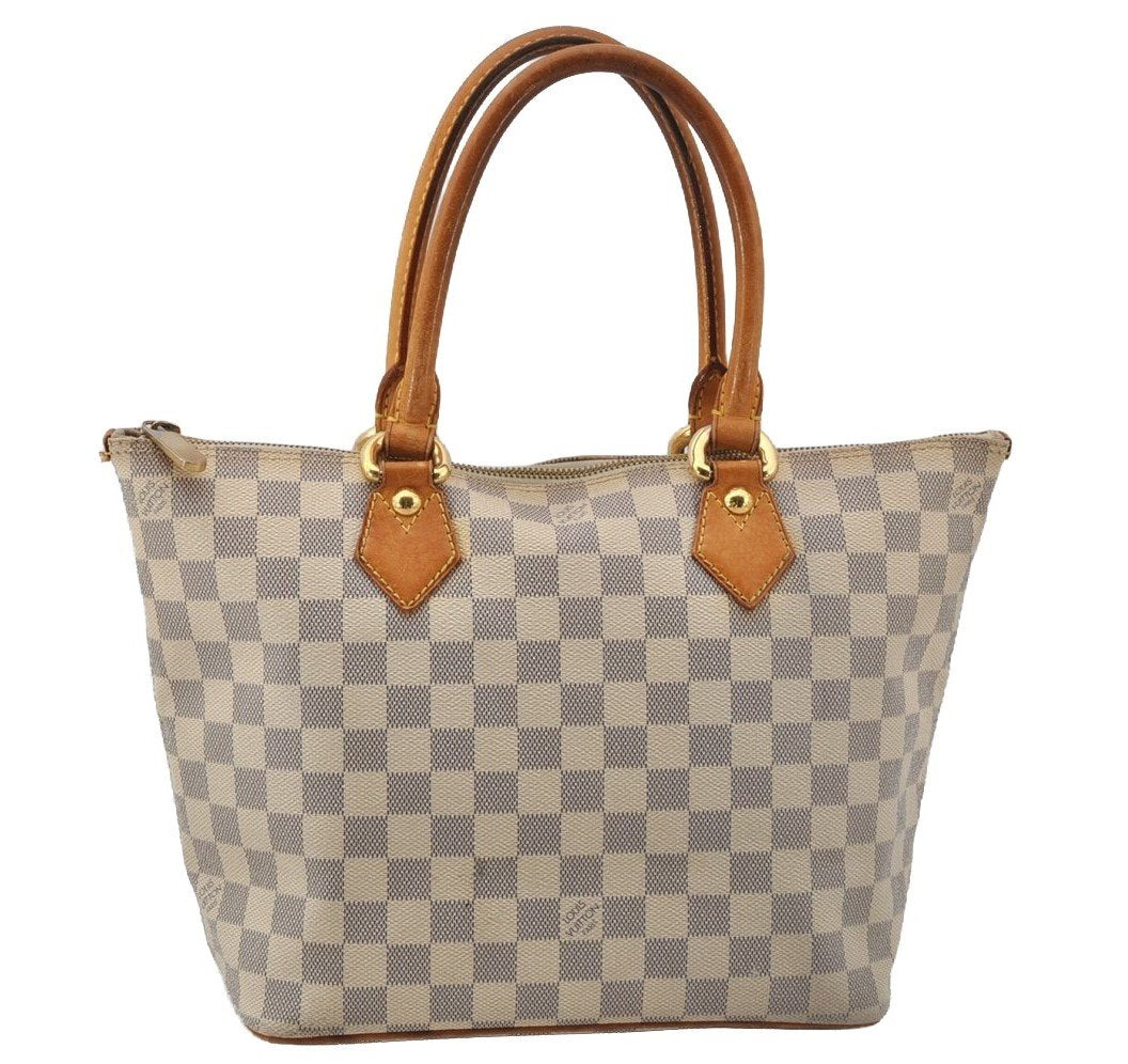 Authentic Louis Vuitton Damier Azur Saleya PM Shoulder Tote Bag N51186 LV 9526I