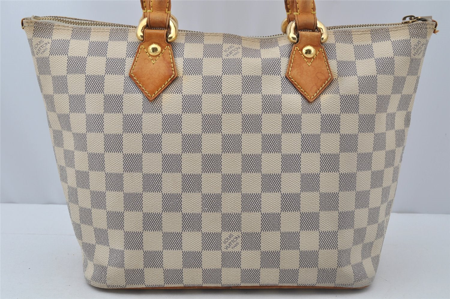 Authentic Louis Vuitton Damier Azur Saleya PM Shoulder Tote Bag N51186 LV 9526I