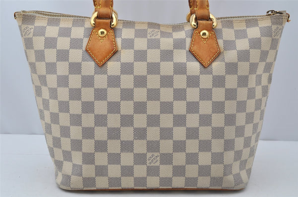 Authentic Louis Vuitton Damier Azur Saleya PM Shoulder Tote Bag N51186 LV 9526I