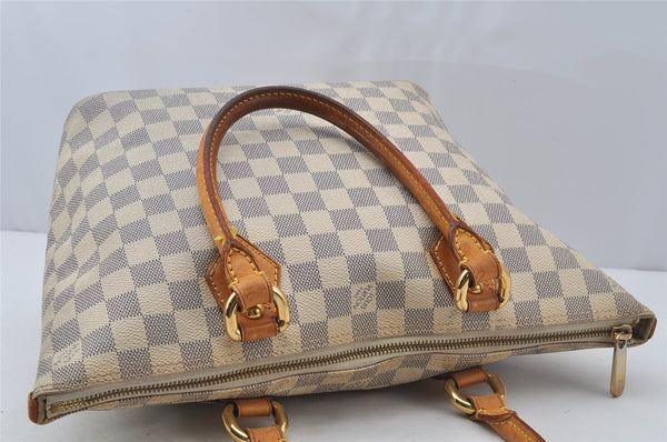 Authentic Louis Vuitton Damier Azur Saleya PM Shoulder Tote Bag N51186 LV 9526I