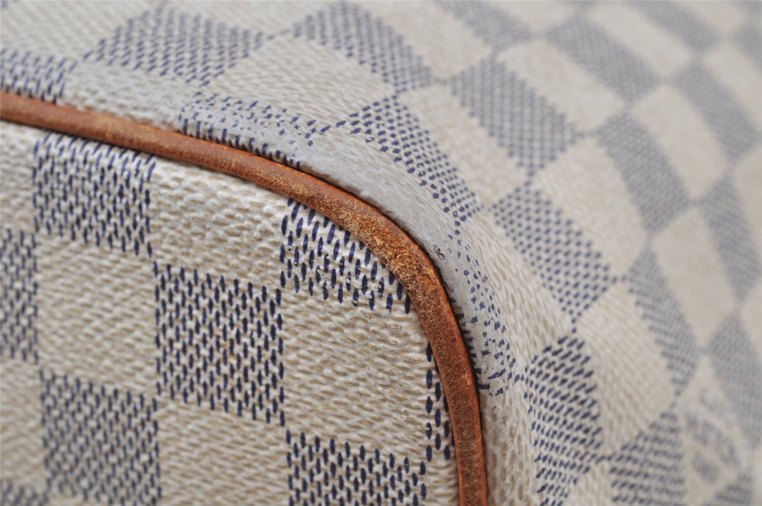 Authentic Louis Vuitton Damier Azur Saleya PM Shoulder Tote Bag N51186 LV 9526I