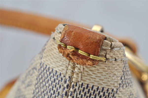 Authentic Louis Vuitton Damier Azur Saleya PM Shoulder Tote Bag N51186 LV 9526I