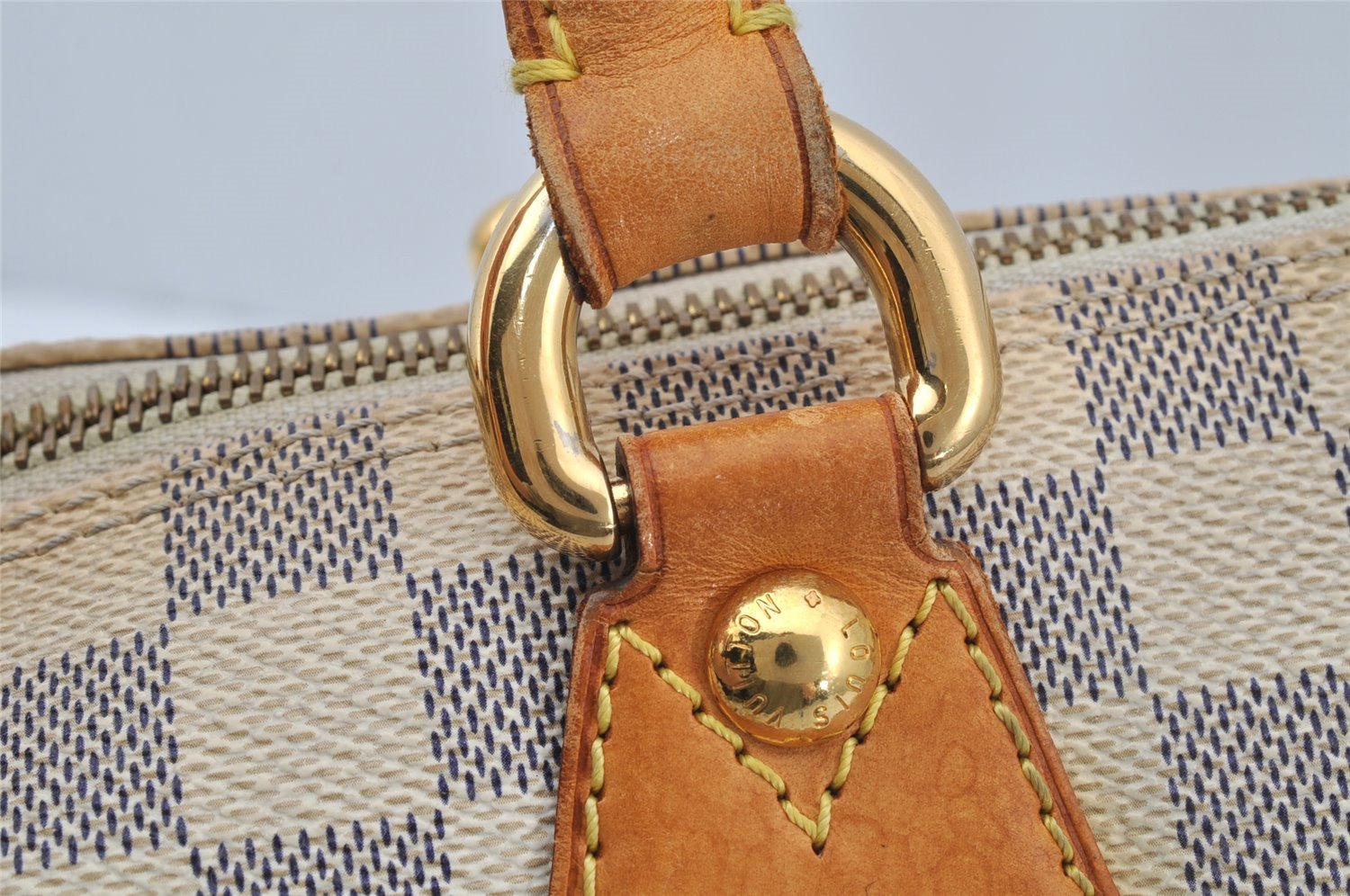 Authentic Louis Vuitton Damier Azur Saleya PM Shoulder Tote Bag N51186 LV 9526I