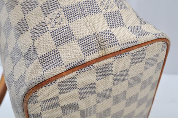 Authentic Louis Vuitton Damier Azur Saleya PM Shoulder Tote Bag N51186 LV 9526I