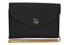Authentic Christian Dior Honeycomb Chain Shoulder Bag Canvas Leather Black 9527I