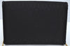 Authentic Christian Dior Honeycomb Chain Shoulder Bag Canvas Leather Black 9527I