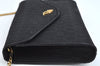 Authentic Christian Dior Honeycomb Chain Shoulder Bag Canvas Leather Black 9527I