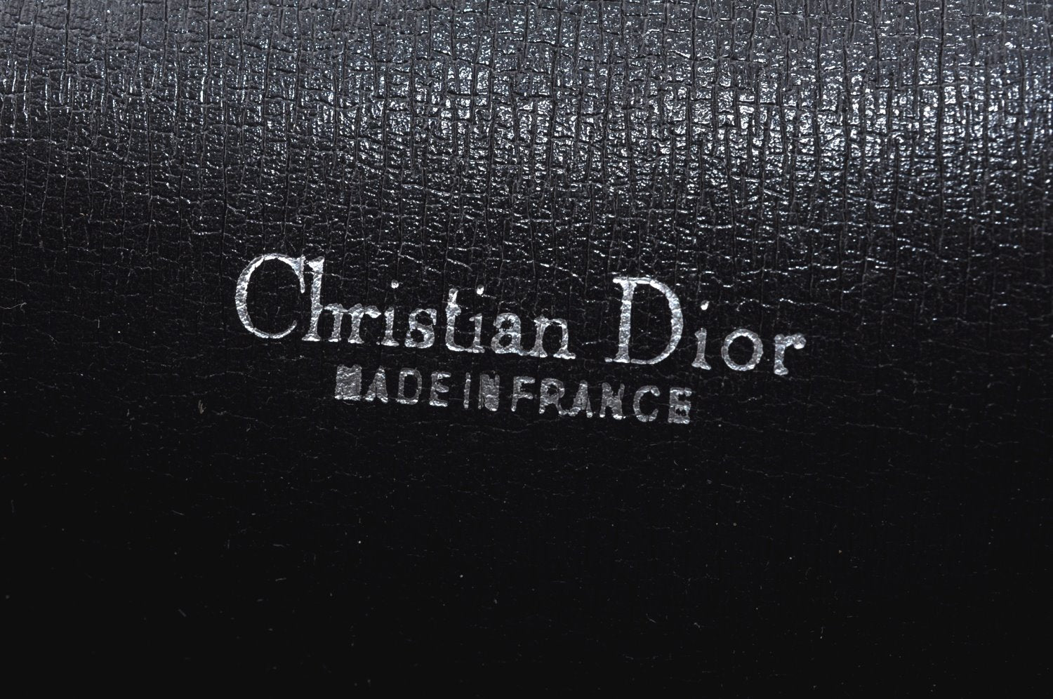 Authentic Christian Dior Honeycomb Chain Shoulder Bag Canvas Leather Black 9527I