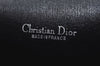 Authentic Christian Dior Honeycomb Chain Shoulder Bag Canvas Leather Black 9527I