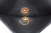 Authentic Christian Dior Honeycomb Chain Shoulder Bag Canvas Leather Black 9527I