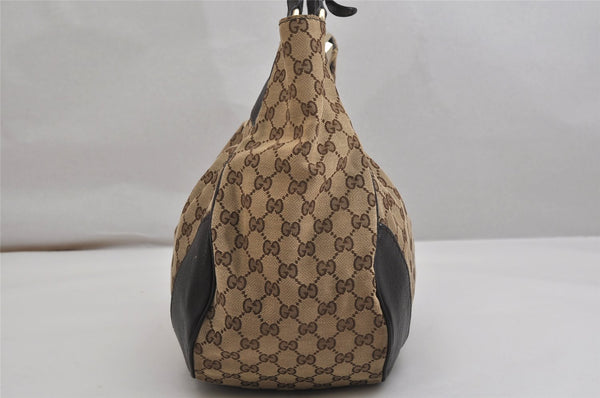 Authentic GUCCI Charlotte Shoulder Tote Bag GG Canvas Leather 203504 Brown 9527J