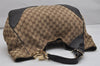 Authentic GUCCI Charlotte Shoulder Tote Bag GG Canvas Leather 203504 Brown 9527J