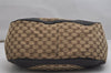 Authentic GUCCI Charlotte Shoulder Tote Bag GG Canvas Leather 203504 Brown 9527J