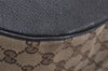 Authentic GUCCI Charlotte Shoulder Tote Bag GG Canvas Leather 203504 Brown 9527J