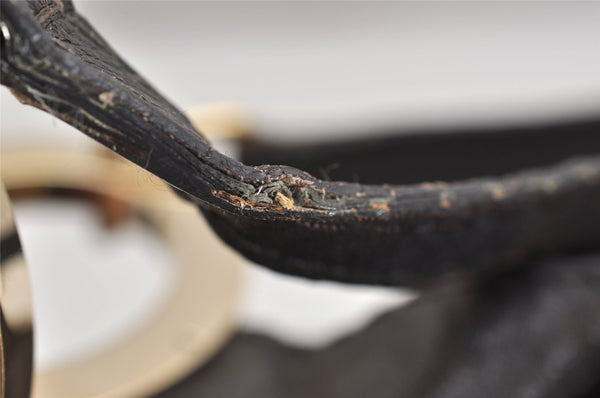 Authentic GUCCI Charlotte Shoulder Tote Bag GG Canvas Leather 203504 Brown 9527J