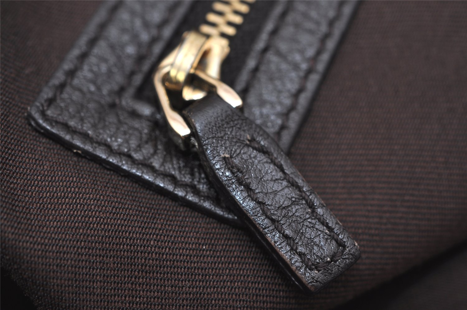 Authentic GUCCI Charlotte Shoulder Tote Bag GG Canvas Leather 203504 Brown 9527J