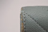 Authentic CHANEL Caviar Skin Chevron V Stitch Long Wallet Purse Blue Box 9532I