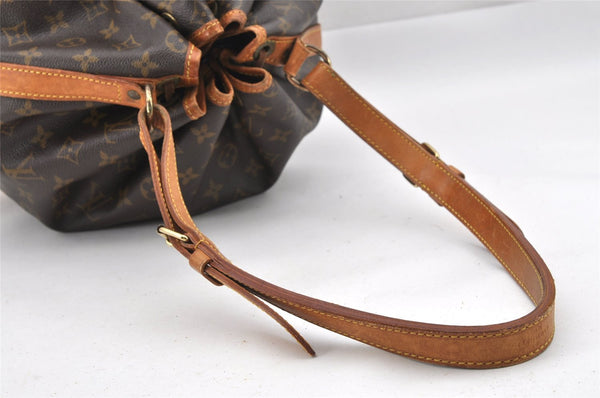 Authentic Louis Vuitton Monogram Noe Shoulder Drawstring Bag M42224 LV 9535I