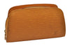 Authentic Louis Vuitton Epi Dauphine Cosmetic Pouch Yellow M48449 LV Junk 9536I