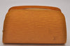 Authentic Louis Vuitton Epi Dauphine Cosmetic Pouch Yellow M48449 LV Junk 9536I