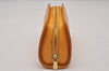 Authentic Louis Vuitton Epi Dauphine Cosmetic Pouch Yellow M48449 LV Junk 9536I