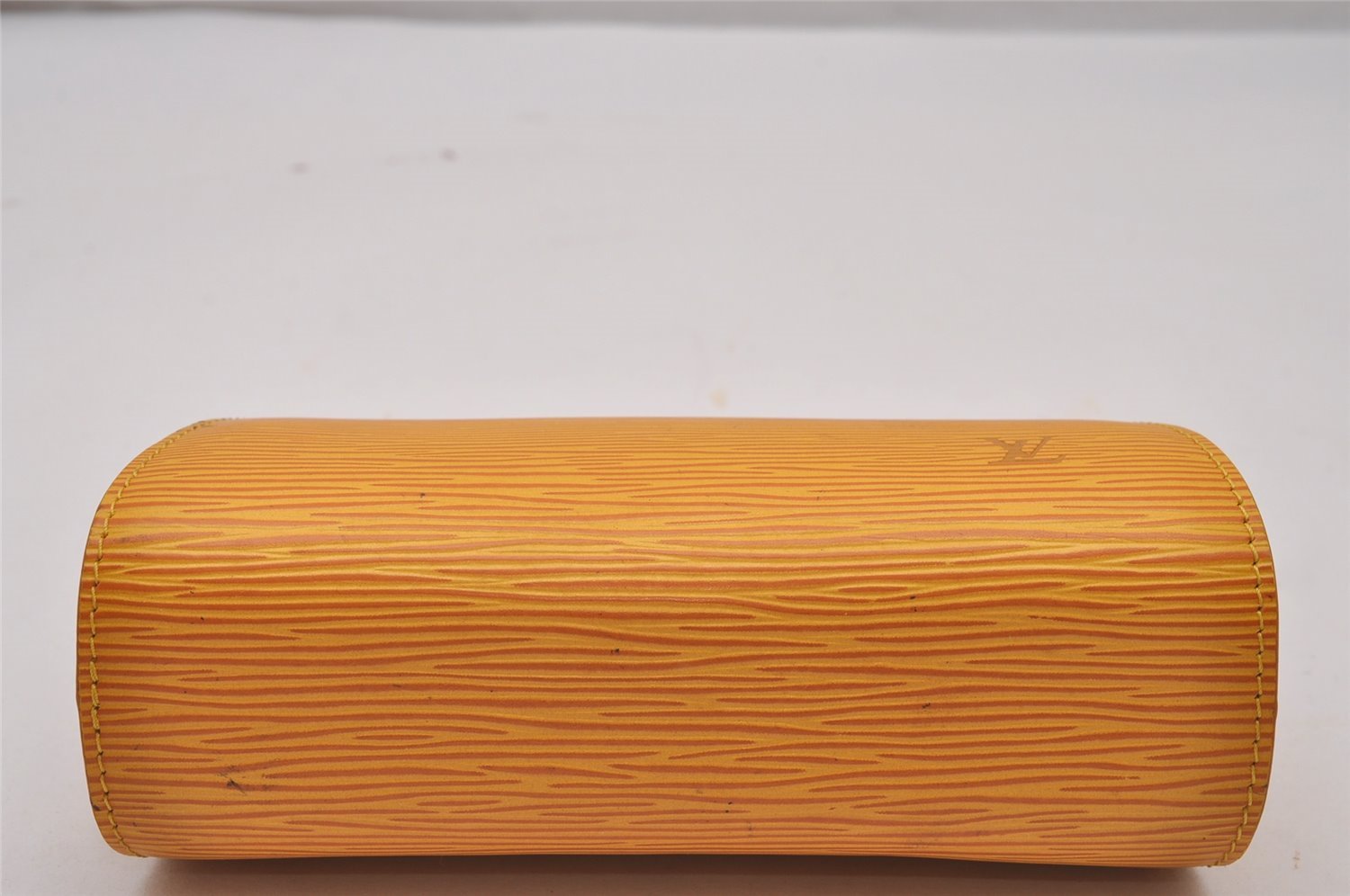 Authentic Louis Vuitton Epi Dauphine Cosmetic Pouch Yellow M48449 LV Junk 9536I