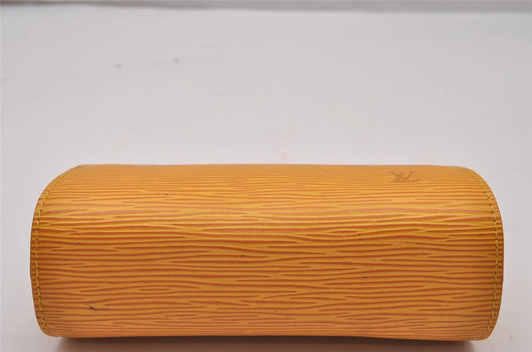 Authentic Louis Vuitton Epi Dauphine Cosmetic Pouch Yellow M48449 LV Junk 9536I