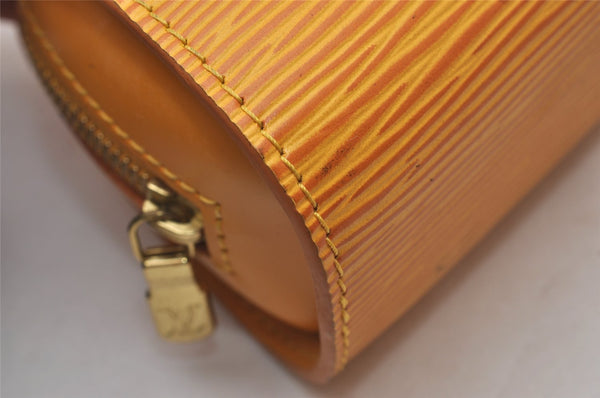 Authentic Louis Vuitton Epi Dauphine Cosmetic Pouch Yellow M48449 LV Junk 9536I