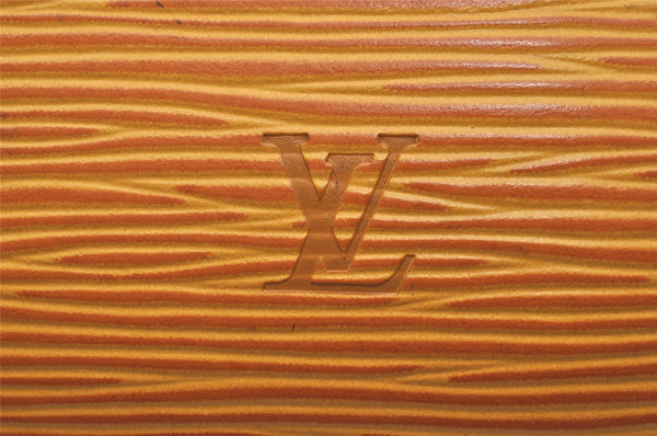 Authentic Louis Vuitton Epi Dauphine Cosmetic Pouch Yellow M48449 LV Junk 9536I