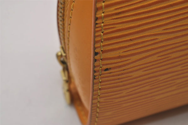 Authentic Louis Vuitton Epi Dauphine Cosmetic Pouch Yellow M48449 LV Junk 9536I