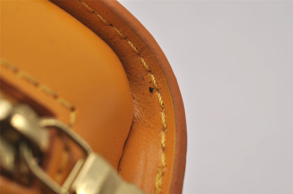 Authentic Louis Vuitton Epi Dauphine Cosmetic Pouch Yellow M48449 LV Junk 9536I