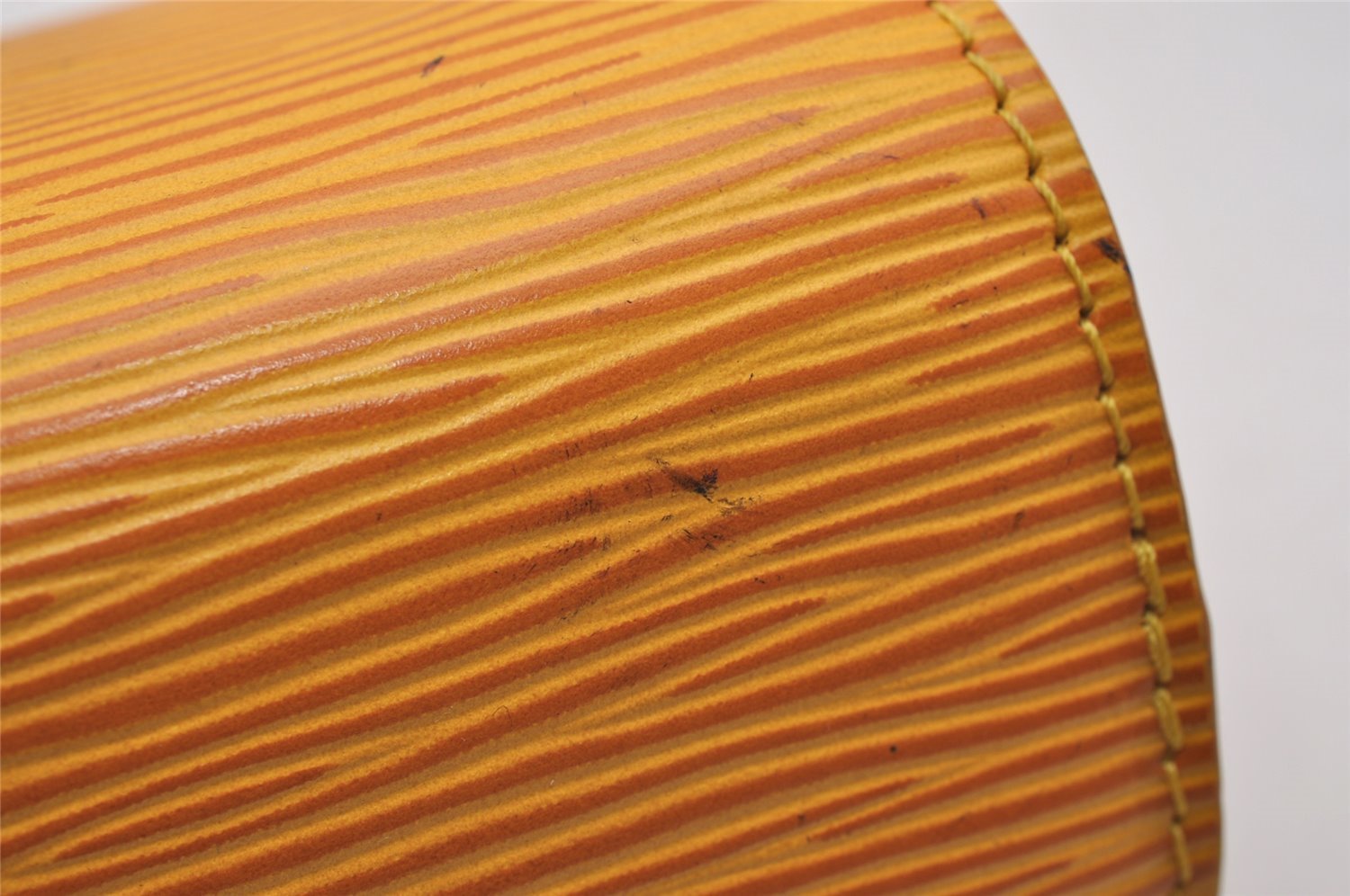 Authentic Louis Vuitton Epi Dauphine Cosmetic Pouch Yellow M48449 LV Junk 9536I