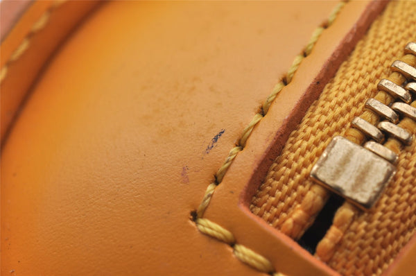 Authentic Louis Vuitton Epi Dauphine Cosmetic Pouch Yellow M48449 LV Junk 9536I