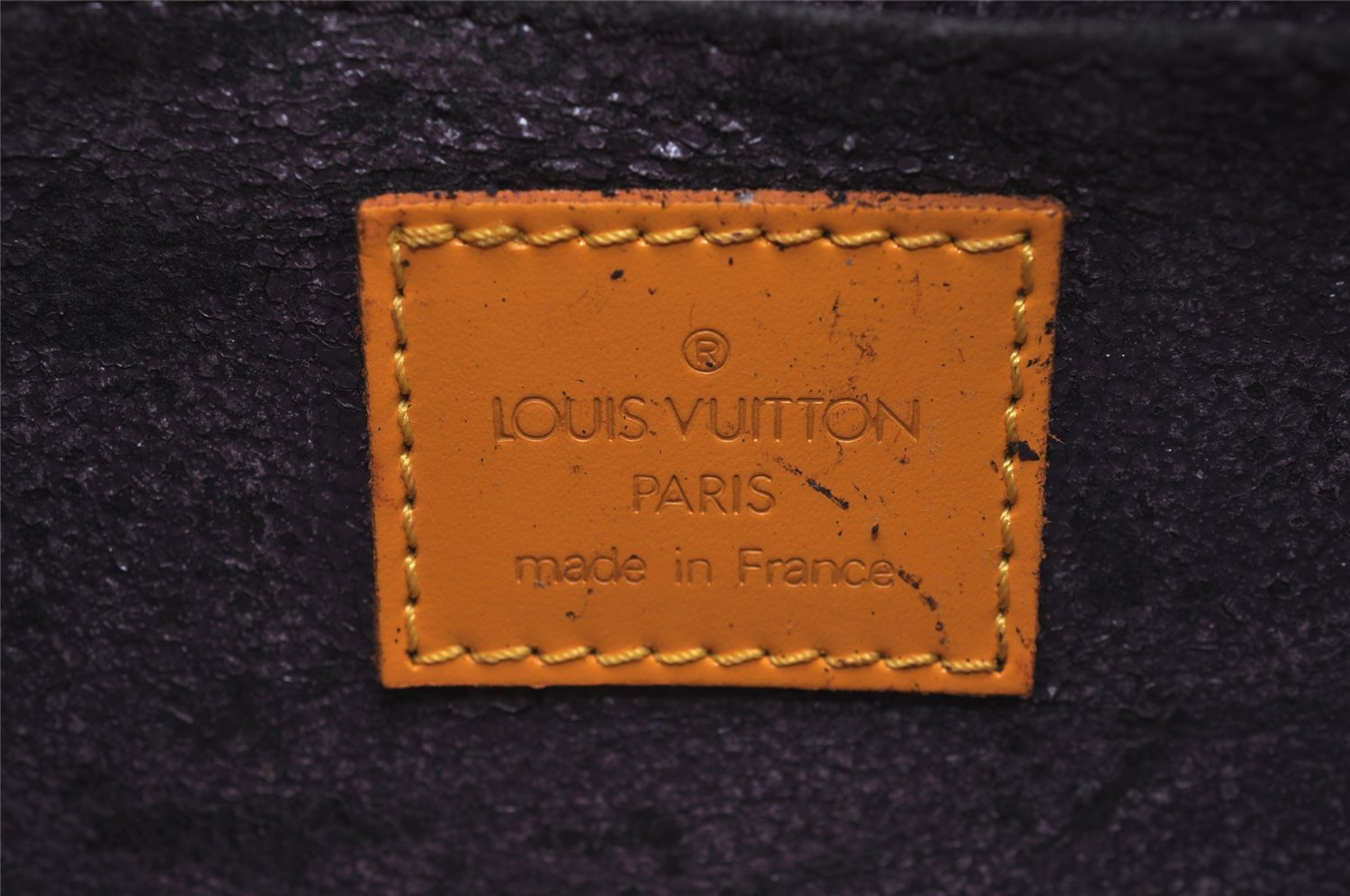 Authentic Louis Vuitton Epi Dauphine Cosmetic Pouch Yellow M48449 LV Junk 9536I