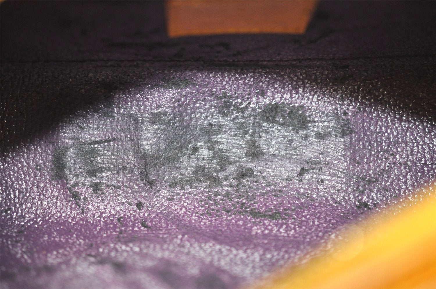 Authentic Louis Vuitton Epi Dauphine Cosmetic Pouch Yellow M48449 LV Junk 9536I