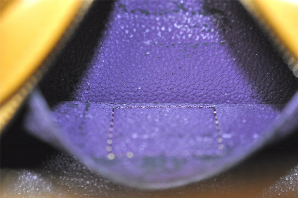 Authentic Louis Vuitton Epi Dauphine Cosmetic Pouch Yellow M48449 LV Junk 9536I