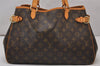 Authentic Louis Vuitton Monogram Batignolles Horizontal Tote Bag M51154 LV 9537I