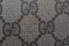 Authentic GUCCI Web Sherry Line Clutch Hand Bag GG PVC Leather Brown Junk 9537J