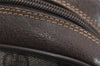 Authentic GUCCI Web Sherry Line Clutch Hand Bag GG PVC Leather Brown Junk 9537J