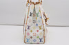 Auth Louis Vuitton Multicolor Aurelia MM White Shoulder Tote Bag M40094 LV 9538I
