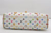 Auth Louis Vuitton Multicolor Aurelia MM White Shoulder Tote Bag M40094 LV 9538I